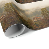 森の木造の家 – 静かなシーン ラッピングペーパー (ロールコーナー)