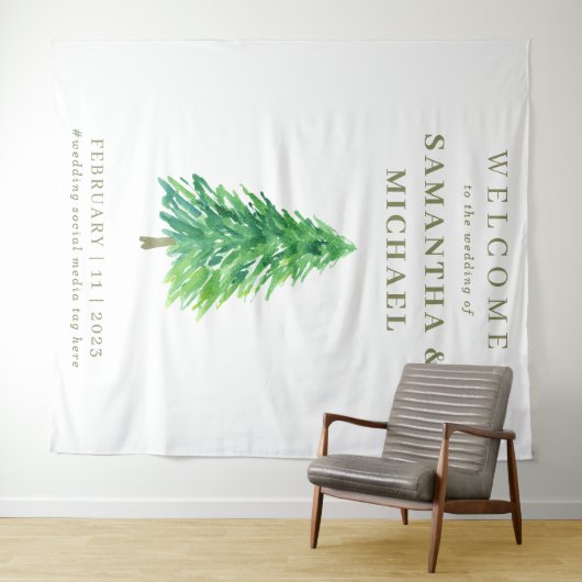 森の木 ウェディングに花を添えて タペストリー (インサイチュ(横))