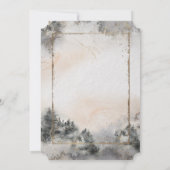 森の木 ウッドランド ワイングラス ブライダルシャワー 招待状 (裏面)