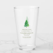 森の木 花 現代 シンプル ウェディング タンブラーグラス (正面)