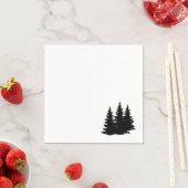 森の松のシルエット スタンダードカクテルナプキン (インサイチュ)