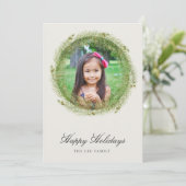 森の松のリース フラット ホリデー フォト カード (スタンド正面)