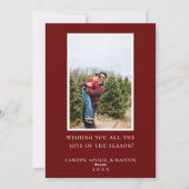 森の松のリース フラット ホリデー フォト カード (裏面)