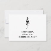 森の松の木のインディ私の花嫁になる 招待状 (正面)