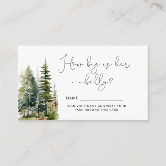 森の松の木の大きさお母さんの腹 エンクロージャーカード (正面)
