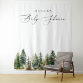 森の松の木の赤ちゃんのシャワーを冒険が待っている タペストリー (インサイチュ)