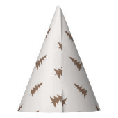 森の松の木パターンハッピーカンパー誕生日 パーティーハット (裏面)