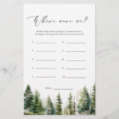 森の松の木我々はブライダルシャワーゲーム (正面)