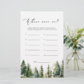 森の松の木我々はブライダルシャワーゲーム (スタンド正面)