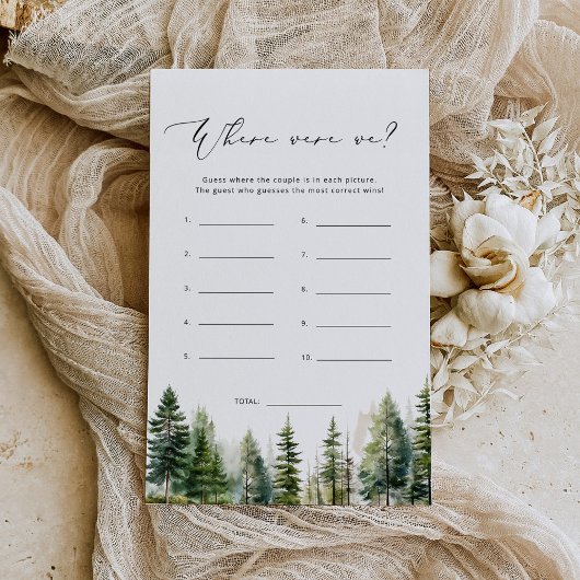 森の松の木我々はブライダルシャワーゲーム