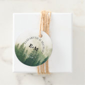 森の松の木素朴の包装ラベル フェイバータグ (インサイチュ)