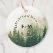 森の松の木素朴の包装ラベル フェイバータグ (正面)