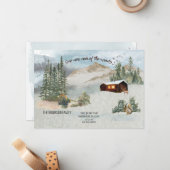 森の松の森のキャビンが動く新しい首 ノートカード (正面/裏面インサイチュ)