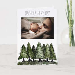 森の松の森の父の日と写真 カード