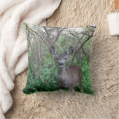森の枕のシカ クッション (ブランケット)