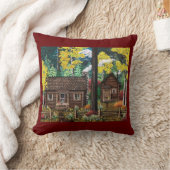 森の枕の小さな小屋 クッション (ブランケット)