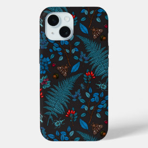 森の果実、葉とバグ1 iPhone 15ケース