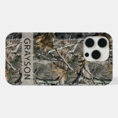 森の枝のカモフラージュ オリジナル iPhoneケース (裏面横)