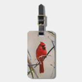 森の枝の赤く基本的な鳥 ラゲッジタグ (正面縦)