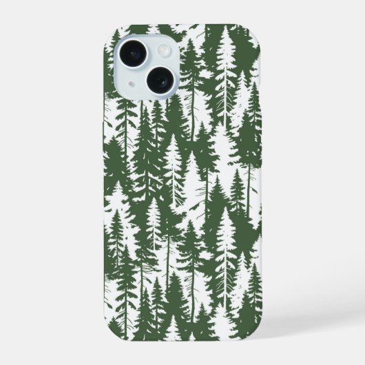 森の柄 iPhone 15ケース (裏面)