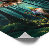 森の格言と彼の角のついたフクロウの守護者 ポスター (角)