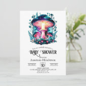 森の森のキノコの赤ちゃんシャワー 招待状 (スタンド正面)