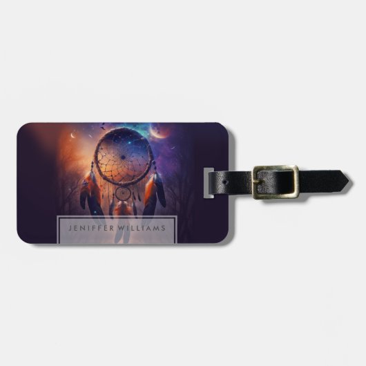 森の森のドリームキャッチャー ラゲッジタグ (正面横)