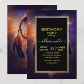 森の森のドリームキャッチャー 招待状 (正面/裏面)