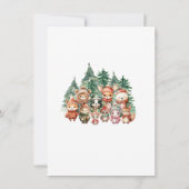 森の森のベビーベビーシャワー外は寒い サンキューカード (裏面)