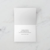 森の森のベビーベビーシャワー外は寒い サンキューカード (内部)