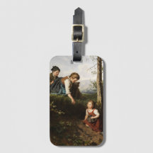 森の森の中で野生の果実を3人