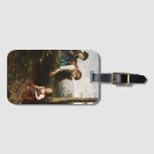 森の森の中で野生の果実を3人 ラゲッジタグ (正面横)