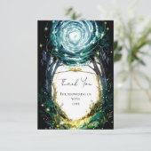 森の森の中に赤ちゃんシャワー サンキューカード (スタンド正面)