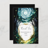 森の森の中に赤ちゃんシャワー サンキューカード (正面/裏面)