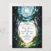 森の森の中に赤ちゃんシャワー 招待状 (正面)