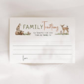 森の森の動物の家族の伝統カード サンキューカード