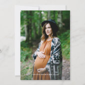 森の森の動物の赤ちゃんシャワー写真 招待状 (裏面)