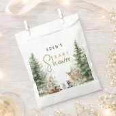 森の森の動物の赤ちゃんシャワー フェイバーバッグ (クリップ留めされた状態)