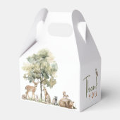 森の森の動物アドベンチャーベビーシャワー フェイバーボックス (裏面サイド)