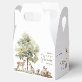 森の森の動物アドベンチャーベビーシャワー フェイバーボックス (オープン)