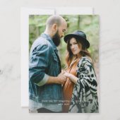 森の森の動物フラットフォトベビーシャワー サンキューカード (裏面)