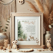 森の森の動物ママのおなかの大きさ ポスター