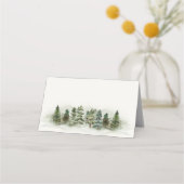 森の森の座席表の誕生日または赤ちゃんシャワー プレイスカード (裏面)