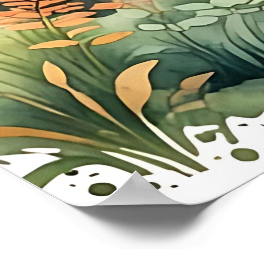 森の森の木々の魔法風景ポスター ポスター (角)