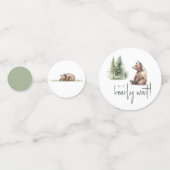 森の森の木々我々はテーブルを待つことができる コンフェッティ (裏面)