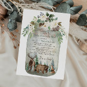 森の森の木工の瓶の赤ちゃんシャワー郵便 招待状