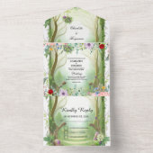 森の森の森にささやき結婚ながら オールインワン招待状 (内側)