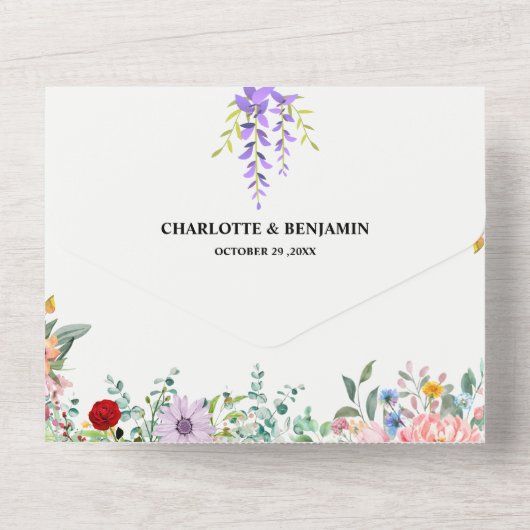 森の森の森にささやき結婚ながら オールインワン招待状 (裏面)