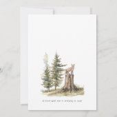 森の森の森の動物ああベビー!赤ちゃんシャワー 招待状 (裏面)