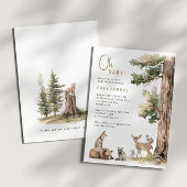 森の森の森の動物ああベビー!赤ちゃんシャワー 招待状